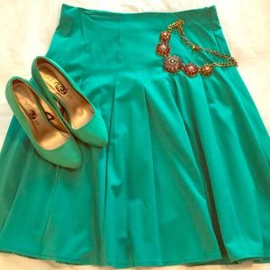 Size 10 Teal Midi Skirt
